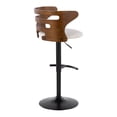 thumbnail image 6 of Cosi Adjustable Bar Stool, Chrome Bar Stools, Bar Chairs, Swivel Bar Stools, Bar Stools Set of 2 (Walnut Wood, Cream), 6 of 6