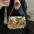 thumbnail image 5 of gcong Stylish Glitter Chain Strap Messenger Bag Elegant Small Crossbody Shoulder Purse For Daily Use And Commuting, 5 of 6