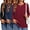 Burgundy-Navy-Black, variant on 3 Pack T Shirts for Women Crew Neck Long Sleeve Womens shirts Casual Loose Fit Fall Tops
