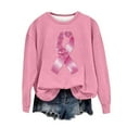 thumbnail image 4 of Elvqul Womens Sweatshirts no Hood Graphic Pullover Long Sleeve Pink Design Sweatshirts for Ladies, 4 of 4