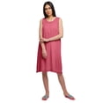 thumbnail image 1 of Moomaya Solid Sleeveless Nightdress For Ladies Button Placket Nightwear, 1 of 6