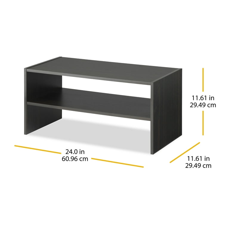 Whitmor Wood Stackable 2-Tier 9 Pair Shoe Rack - 24-inch