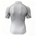 thumbnail image 6 of Yaoyar Mens Mock Neck Compression Tee, Short Sleeve Slim Fit Breathable Athletic Workout Base Layer Shirts, 6 of 6