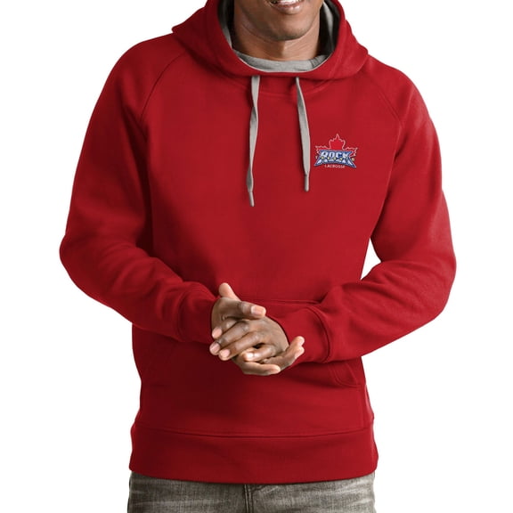 Men's Antigua Red Toronto Rock Victory Pullover Hoodie