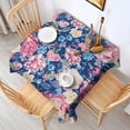 thumbnail image 2 of Pioneer Flower Floral Print Pattern Square Tablecloth,Waterproof Square Table Cover,Wipeable Spillproof Washable Table Cover for Home Kitchen Party Decor 52"x52"(132x132cm), 2 of 6