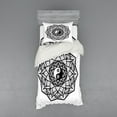 thumbnail image 2 of Ambesonne Japanese Bedding Set 4 Pcs, Ying Yang Black White, Queen, Black White, 2 of 3
