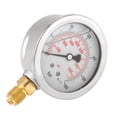 thumbnail image 2 of Hydraulic Water Pressure Gauge Meter Measuring Tool, Double Scale, Clear Number Markings, Metal Case, 2 of 8
