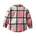 thumbnail image 3 of SonxaHe Toddler Boys' Jackets Plaid Turndown Collar Long Sleeve Shirt Children Sports Cozy Loose Autumn Jackets Pink,Sized 3-4, 3 of 8