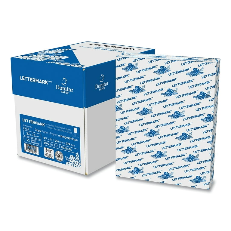 Domtar Custom Cut-Sheet Copy Paper, 92 Bright, 24lb, 8.5 x 11, White, 500/Ream