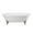 White-Silver, variant on Vintage Tub & Bath Cambridge 72 Inch Cast Iron Double Ended Clawfoot Tub - Rim Faucet Drillings