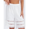 thumbnail image 3 of Cenuakty Women Lounge Shorts, Elastic Waist Lace Patchwork Loose Summer Pajama Shorts Sleepwear, 3 of 9