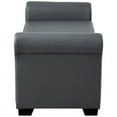 thumbnail image 6 of Posh Living Ashley Faux Leather Storage Bench with Nail Head Trim in Gray, 6 of 9