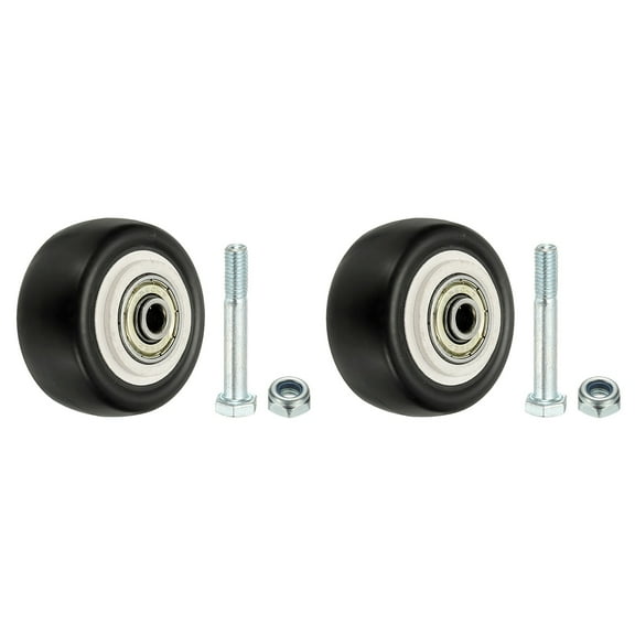 Uxcell Office Chair Wheels 1.97 x 0.9, 2 Pack Caster Wheels Office Chair Replacement Smooth Quiet Rolling with Bearing for Hardwood Floor Carpet, Black