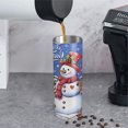 thumbnail image 3 of Christmas Snowman 20oz Coffee Mug Cup,Stainless Steel Thermos Water Bottle Car Cup Portable Travel, 3 of 6