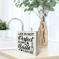 thumbnail image 6 of Zomyto 5"x5" Nail Sign Nail Salon Sign Life Is Not Perfect But Your Nails Can Be Wooden Block Sign Rustic Style Beauty Salon Desk Shelf Decorations, 6 of 6
