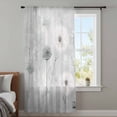 thumbnail image 4 of White Green Dandelion Sheer Curtains 63 Inches Long, Grey Floral Leaves Light Filering Curtains, Breathable Simi Curtain Privacy Drapes for Living Room Bedroom Lightweight Window Treatment, 4 of 9