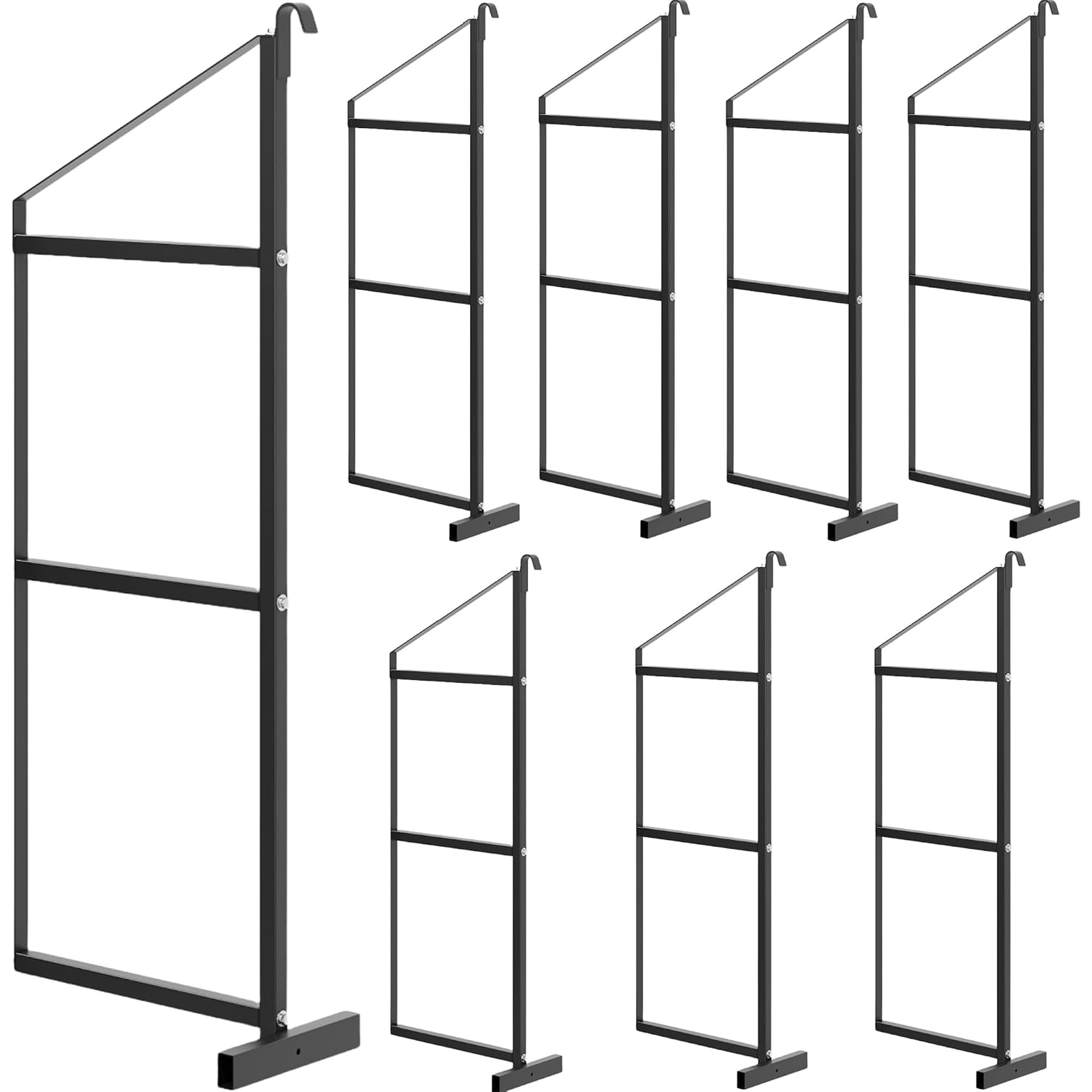 8-Pack 3-Tier Shipping Container Shelf Brackets 22x60 In 1100 lbs Steel