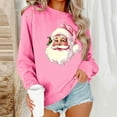 thumbnail image 2 of Frostluinai Santa Claus Sweatshirts Women Crew Neck Ugly Christmas Pullover Long Sleeve Xmas Print Sweat Shirts Marry Christmas Gifts, 2 of 7