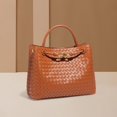 thumbnail image 4 of Bolso retro de gran capacidad, bolso tejido a mano para mujer, bolso de mano versátil para ir al trabajo, bolso bandolera informal de moda, 4 of 6