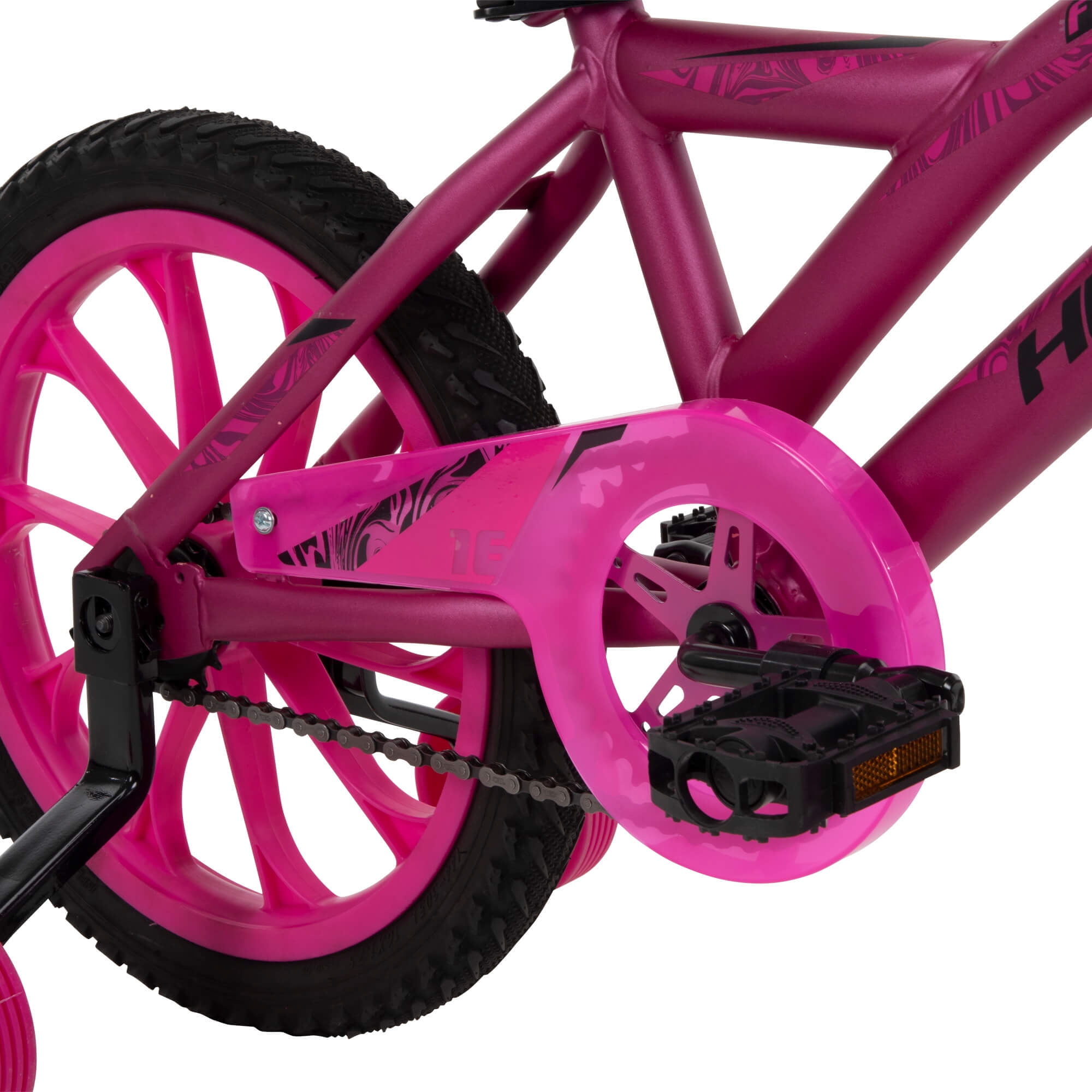 Huffy 16/" Flashfire Girls/' Bike for Kids Pink Bicycle Padded Seat Purple