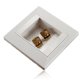 thumbnail image 3 of 10X Wall Socket Connection Port with 2 Jack Speaker White, 3 of 5
