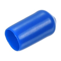 Uxcell 15pcs 8mm(5/16") Round Blue Vinyl End Cap Screw Thread Protectors Rubber Cover Caps