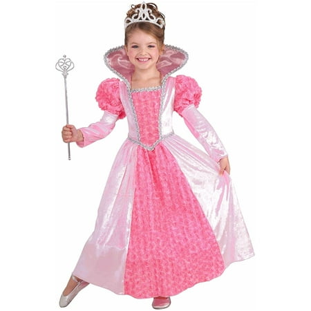 Princess Rose Child Costume, Large, Princess Rose costume includes full length dress with puff sleeves and high collar By Forum Novelties