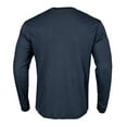 thumbnail image 5 of WREESH Mens Henley Shirts Workout Shirt Knit Undershirt Solid Long Sleeve Crew Neck Pullover Slim Fit Causal T Shirts Blue, 5 of 7