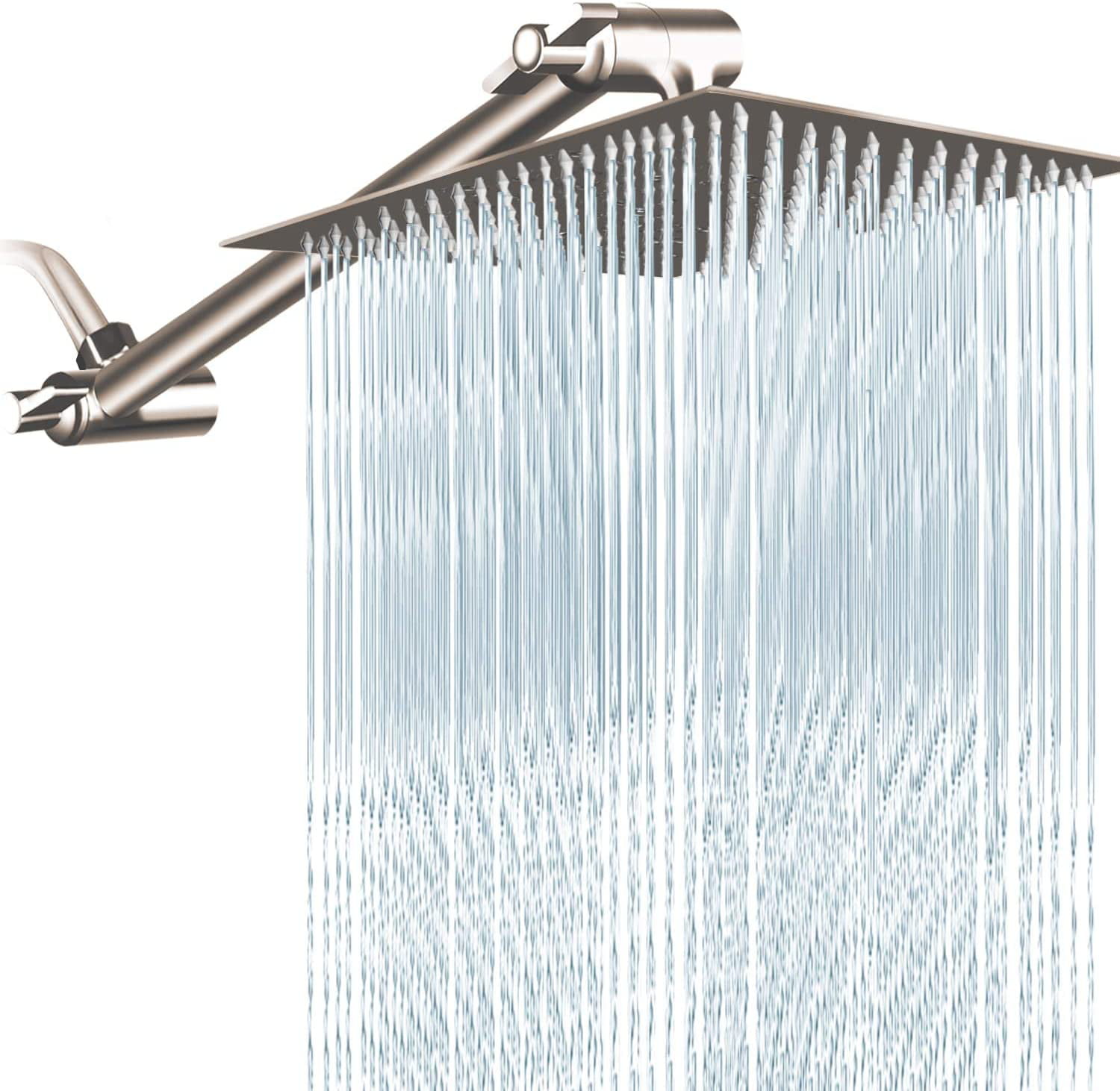 Luxurious Stainless Steel 8''Rain Showerhead Rainfall Shower Head Kit with Hose 