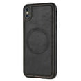 thumbnail image 3 of ELEHOLD Case for iPhone XS/X, Shockproof Slim Magnetic Leather Case, Compatible with MagSafe Accessories,Black, 3 of 4