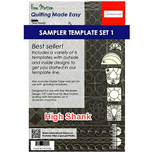 Sew Steady Quilting Template 6 Piece Template Set 3 Shank Sizes Walmart Com