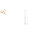 thumbnail image 1 of Adornos decorativos de pared de madera con pájaros voladores y mesa auxiliar redonda de acrílico transparente de 3 niveles para el hogar., 1 of 8