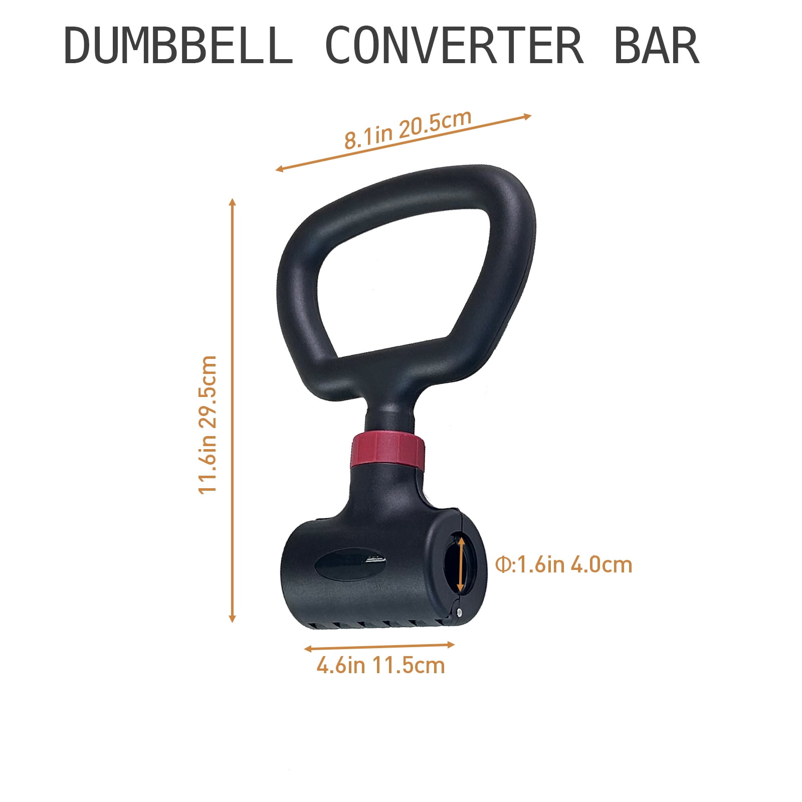 KORIKAHM Hyperbell Dumbbell Converter - Convert Dumbbells to Barbell Set and Kettlebell for Home Fitness - Adjustable & Up to 200 lb Capacity Weight Barbell for Weight Lifting