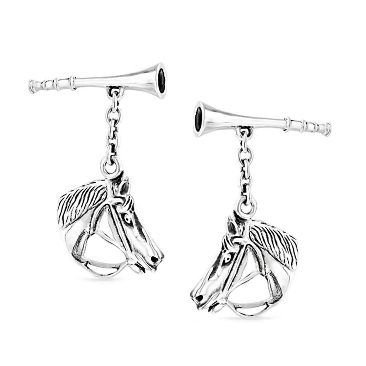 Museum Cufflinks and Studs Silver Finish 