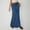 Blue, variant on MTBLYS Dresses Women Cotton and Linen Boho Solid Print Off the Shoulder Long Dress Leisure Slim Fit Sleeveless Faux-Wrap Holiday Party Dress Womens Dresses Summer