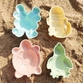 thumbnail image 4 of 11 Pcs Kids Beach Sand Toy Set, Collapsible Bucket Shovels Molds Flags, Portable Sandbox Playset with Mesh Bag for Toddlers Outdoor Travel, 4 of 5