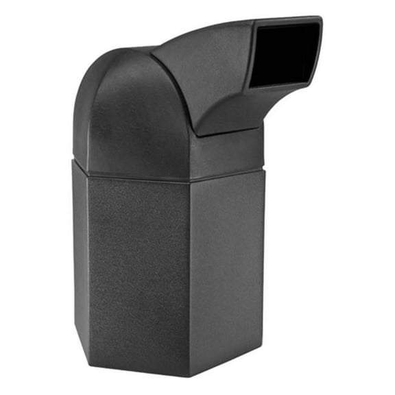 Commercial Zone  45-Gallon Hex Waste Container with Drive-Through Lid - Black