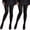 Black, variant on 2-Pack Women's Patterned Shimmer Tights - Medium Weight Pantyhose with Glossy Finish