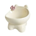 thumbnail image 4 of Tazones de gato s Contenedor de alimentos Anti vómitos Protección contra el cuello Cerámica y tazón de agua para gatos pequeños, medianos y amarillo, 4 of 8