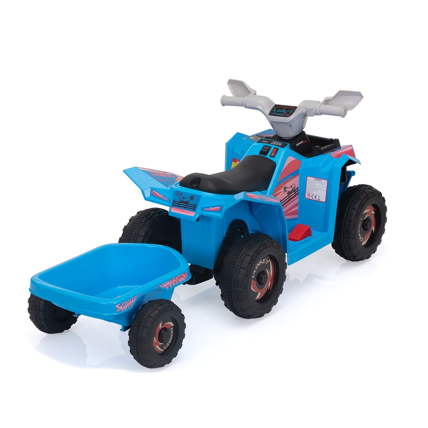 CIPACHO 6V Kids Ride-on ATV, 4 Wheels Battery-Powered Ride-On Toy for Children, Blue