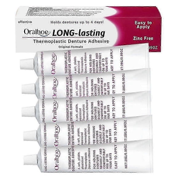 1/3/5pcs Cushion Grip Thermoplastic Denture Adhesive, Refits and Tightens Loose Upper and Lower Dentures and Partials