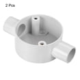 thumbnail image 3 of Unique Bargains PVC Conduit Box Junction Box 2 Way 20mm M4 x 0.7 Waterproof Electronic Projects Pack of 2, 3 of 5