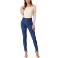 thumbnail image 2 of Blusa de encaje floral sin hombros de la edición INSPIRE CHIC para mujer, con mangas largas transparentes, color beige, 2 of 5