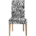 thumbnail image 2 of FMSHPON Zebra Print Skin Stretch Chair Cover Protector Seat Slipcover for Dining Room Hotel Wedding Party Set of 4, 2 of 6