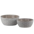 thumbnail image 1 of Pot Design Cercle Concentrique Rond en Relief Ciment, Ensemble de 2, Gris, 1 of 1