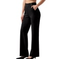thumbnail image 3 of Oksale Business Casual Pants for Women Office Wear Loose Straight Leg Dress Pants with Pockets Cozy Stretch High Waisted Plus Size Trousers, 3 of 7
