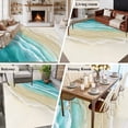 thumbnail image 5 of 5'x8' Area Rugs, Turquoise Beach Coastal Indoor Outdoor Area Rug for Living Room Bedroom, Summer Ocean Nautical Seaside Washable Bathroom Rugs Kitchen Floor Carpet Mats Home Decor Aesthetic, 5 of 8