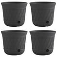 thumbnail image 1 of Suncast 14'' x 12'' Durable Plastic Decorative Hose Pot, Gray (4 Pack), 1 of 8
