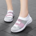 thumbnail image 3 of Xinyolin 1 Pair Flat Shoes Soft Sole Slip on Breathable Flat Platform Anti-skid Walking Lightweight Sneakers Women Walking Shoes Daily Wear, 3 of 7