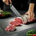 thumbnail image 4 of TopLLC Kitchen 304 Stainless Steel Chopping Board Cutting Board Front And Back Can Be Used For Cutting Meat Fruit And Vegetables Can Be Hung cutting board, 4 of 5